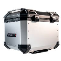 TOP CASE - BAULETTO GPR TECH COMPATABILE CON Benelli Trk 502 2021/2024 e5 GPR TECH BAULETTO TOP CASE ALPI-TECH 35 LT. COLORE ARGENTO CON PIASTRA SPECIFICA 