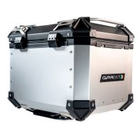 TOP CASE - BAULETTO GPR TECH COMPATABILE CON Benelli Trk 502 2021/2024 e5 GPR TECH BAULETTO TOP CASE ALPI-TECH 35 LT. COLORE ARGENTO CON PIASTRA SPECIFICA 