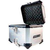 TOP CASE - BAULETTO GPR TECH COMPATABILE CON Benelli Trk 251 2019/2023 GPR TECH BAULETTO TOP CASE ALPI-TECH 35 LT. COLORE ARGENTO CON PIASTRA SPECIFICA 