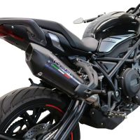 Exhaust system compatible with Benelli 752 S 2019-2021, Gpe Ann. Poppy, Homologated legal slip-on exhaust including removable db killer and link pipe 