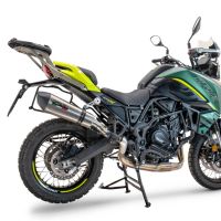 Scarico compatibile con Benelli Trk 702 2023-2024, GP Evo4 Titanium, Scarico omologato, silenziatore con db killer estraibile e raccordo specifico