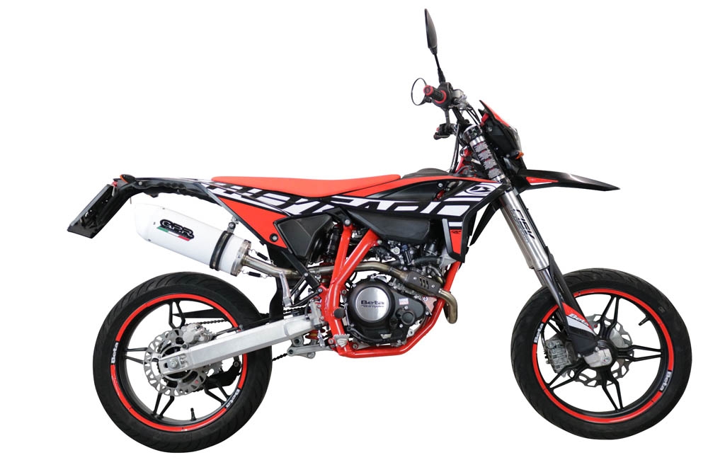 Exhaust compatible with Beta RR 125 4T Enduro 2021-2024, Albus Evo4, Homologated legal slip-on exhaust including removable db killer, link pipe and catalyst 