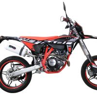 Exhaust compatible with Beta RR 125 4T Enduro 2021-2024, Albus Evo4, Homologated legal slip-on exhaust including removable db killer, link pipe and catalyst 