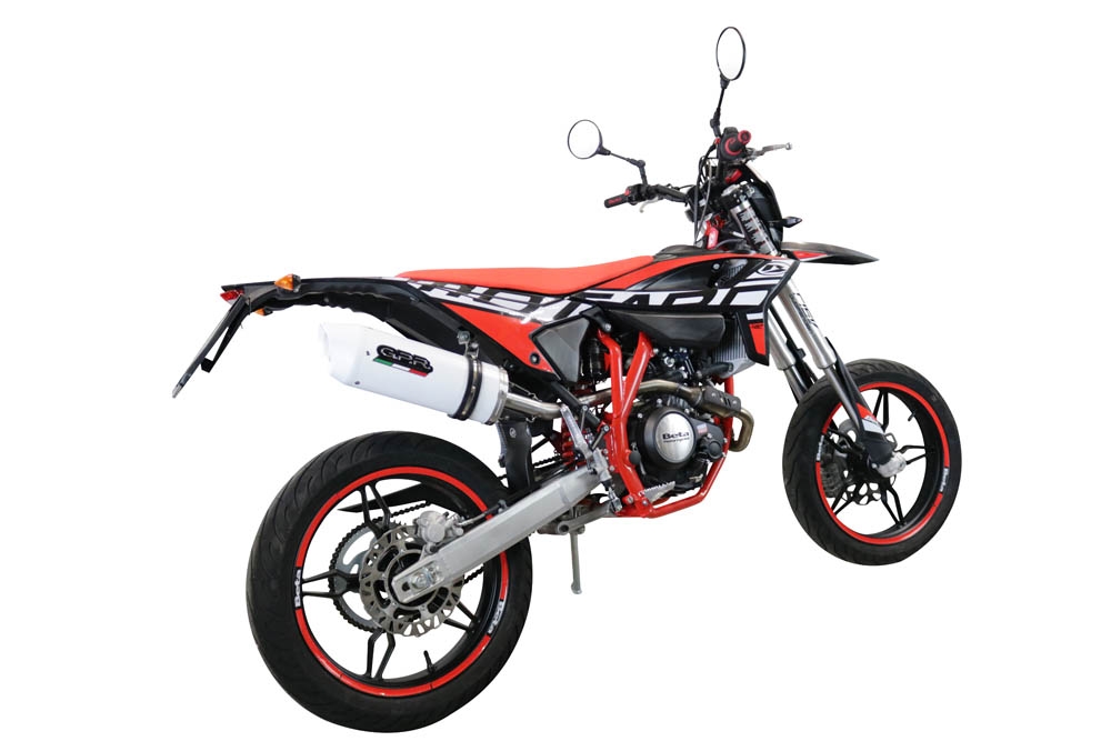 Exhaust compatible with Beta RR 125 4T Enduro 2021-2024, Albus Evo4, Homologated legal slip-on exhaust including removable db killer, link pipe and catalyst 