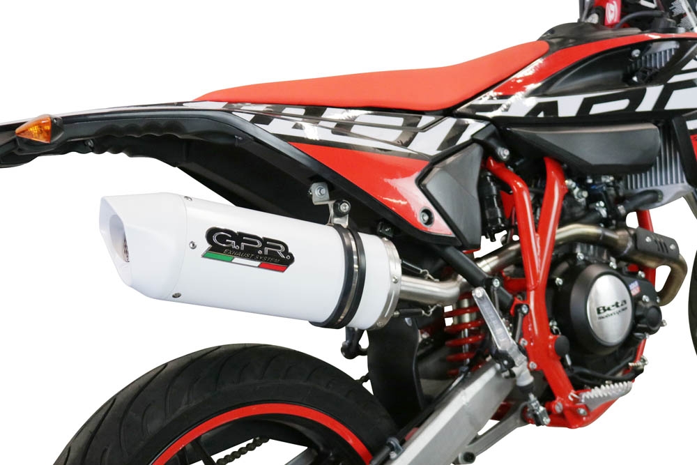 Exhaust compatible with Beta RR 125 4T Enduro 2021-2024, Albus Evo4, Homologated legal slip-on exhaust including removable db killer, link pipe and catalyst 