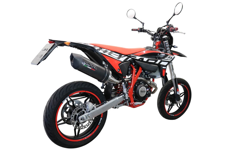 Scarico compatibile con Beta RR 125 4T Motard 2021-2024, Furore Evo4 Poppy, Terminale di scarico omologato,fornito con db killer estraibile,catalizzatore e collettore