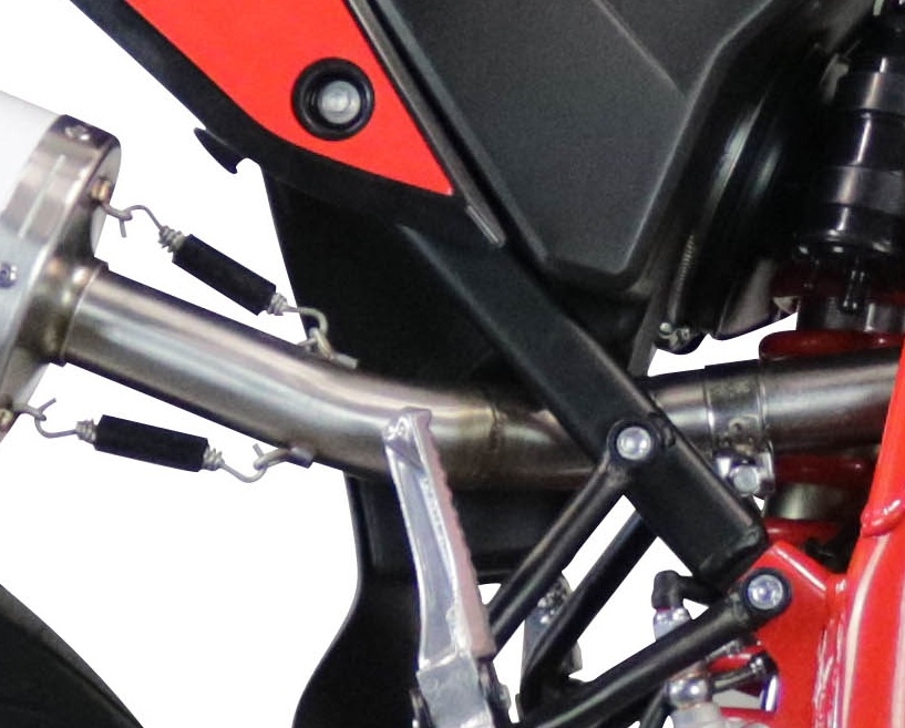 Scarico compatibile con Beta RR 125 4T Motard 2021-2024, Furore Evo4 Poppy, Terminale di scarico omologato,fornito con db killer estraibile,catalizzatore e collettore