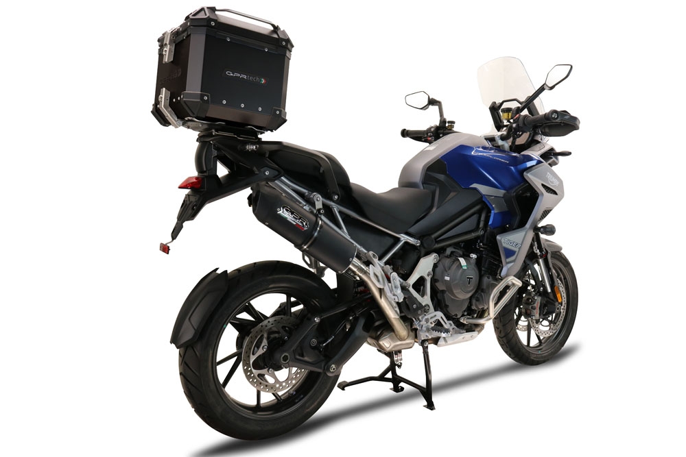 TOP CASE - BAULETTO GPR TECH COMPATABILE CON Triumph Tiger 850 Sport 2020/2024 e5 GPR TECH BAULETTO TOP CASE ALPI-TECH 45 LT. COLORE NERO CON PIASTRA SPECIFICA 