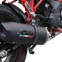 Scarico compatibile con Benelli Bn 125 2018-2020, Furore Evo4 Nero, Scarico completo omologato,fornito con db killer estraibile,catalizzatore e collettore