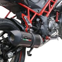 Scarico compatibile con Benelli Bn 125 2018-2020, Furore Evo4 Poppy, Scarico completo omologato,fornito con db killer estraibile,catalizzatore e collettore