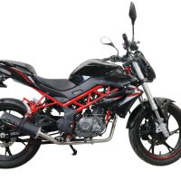 Exhaust compatible with Benelli Bn 125 2021-2024, M3 Black Titanium, Homologated legal full system exhaust, including removable db killer and catalyst 