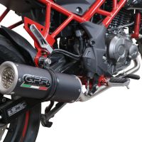 Exhaust compatible with Benelli Bn 125 2021-2024, M3 Black Titanium, Homologated legal full system exhaust, including removable db killer and catalyst 
