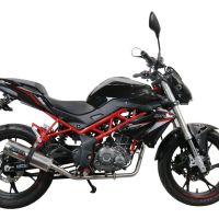 Exhaust compatible with Benelli Bn 125 2021-2024, M3 Inox , Homologated legal full system exhaust, including removable db killer and catalyst 