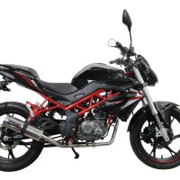 Scarico compatibile con Benelli Bn 125 2018-2020, M3 Inox , Scarico completo omologato,fornito con db killer estraibile,catalizzatore e collettore