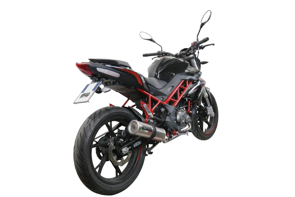 Exhaust system compatible with Benelli Bn 125 2018-2020, M3 Inox , Homologated legal full system exhaust, including removable db killer and catalyst 