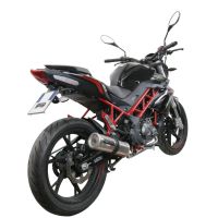 Exhaust system compatible with Benelli Bn 125 2021-2024, M3 Inox , Homologated legal full system exhaust, including removable db killer and catalyst 