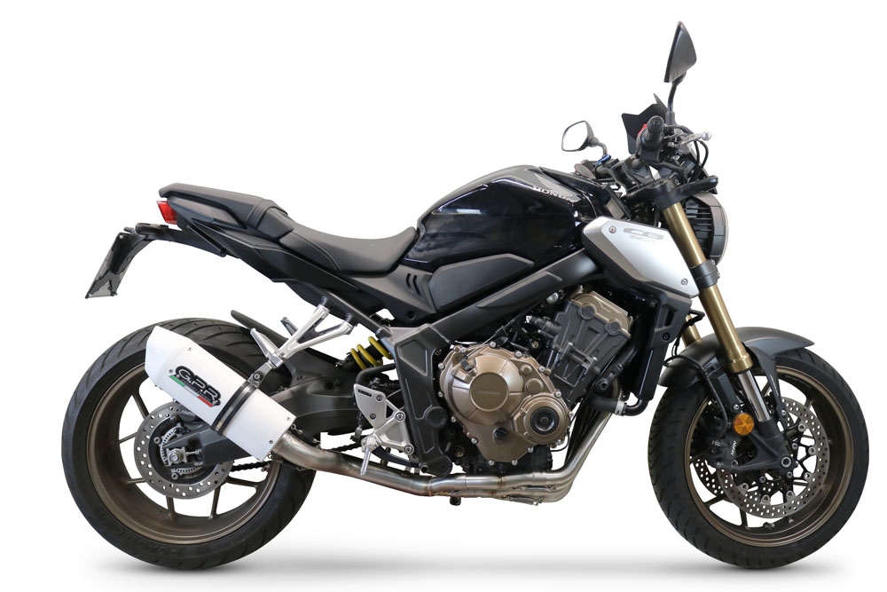 Exhaust compatible with Honda Cbr 650 F 2014-2016, Albus Ceramic, Homologated legal full system exhaust, including removable db killer 