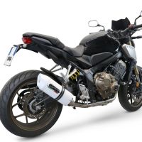 Exhaust compatible with Honda Cbr 650 F 2014-2016, Albus Ceramic, Homologated legal full system exhaust, including removable db killer 