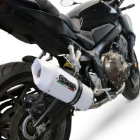 Exhaust compatible with Honda Cbr 650 F 2014-2016, Albus Ceramic, Homologated legal full system exhaust, including removable db killer 