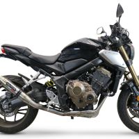 Exhaust compatible with Honda Cb 650 R 2021-2023, Deeptone Inox, Homologated legal full system exhaust, including removable db killer and catalyst 