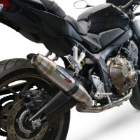 Exhaust compatible with Honda Cb 650 R 2021-2023, Deeptone Inox, Homologated legal full system exhaust, including removable db killer and catalyst 