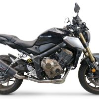 Exhaust compatible with Honda Cb 650 R 2021-2023, Furore Evo4 Nero, Homologated legal full system exhaust, including removable db killer and catalyst 