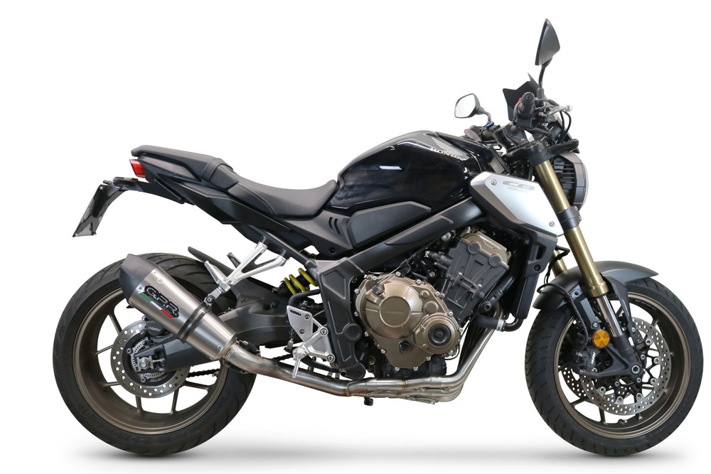Exhaust compatible with Honda Cbr 650 R 2021-2023, GP Evo4 Titanium, Homologated legal full system exhaust, including removable db killer and catalyst 