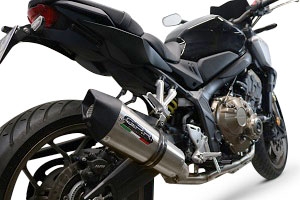 Exhaust compatible with Honda Cbr 650 R 2021-2023, GP Evo4 Titanium, Homologated legal full system exhaust, including removable db killer and catalyst 
