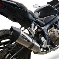 Scarico compatibile con Honda Cb 650 R 2021-2023, GP Evo4 Titanium, Scarico completo omologato,fornito con db killer estraibile,catalizzatore e collettore