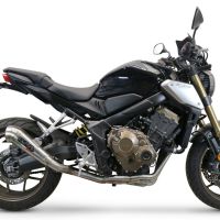 Scarico compatibile con Honda Cb 650 R 2021-2023, Powercone Evo, Scarico completo omologato,fornito con db killer estraibile,catalizzatore e collettore