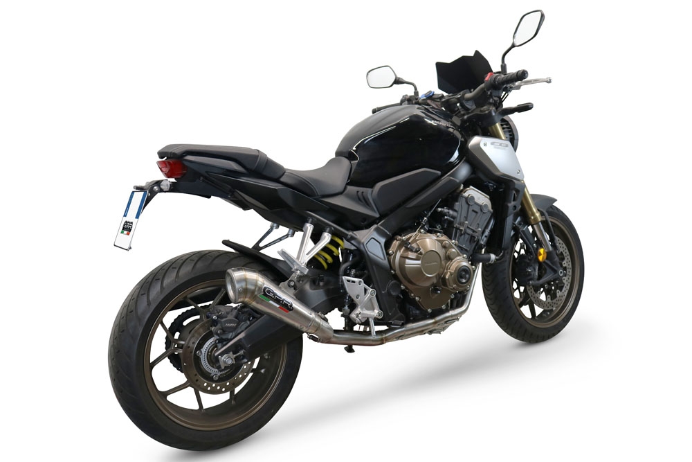Exhaust compatible with Honda Cbr 650 R 2021-2023, Powercone Evo, Homologated legal full system exhaust, including removable db killer and catalyst 