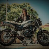 Scarico compatibile con Kawasaki Z 650 RS 2021-2023, M3 Black Titanium, Scarico completo omologato,fornito con db killer estraibile,catalizzatore e collettore