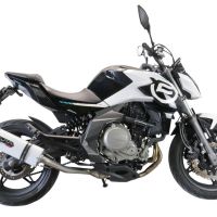 Scarico compatibile con Cf Moto 400 NK 2021-2023, Albus Evo4, Terminale di scarico omologato,fornito con db killer estraibile,catalizzatore e collettore