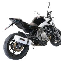 Scarico compatibile con Cf Moto 400 NK 2021-2023, Albus Evo4, Terminale di scarico omologato,fornito con db killer estraibile,catalizzatore e collettore