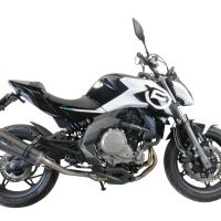 Scarico compatibile con Cf Moto 400 NK 2019-2020, GP Evo4 Poppy, Terminale di scarico omologato,fornito con db killer estraibile,catalizzatore e collettore