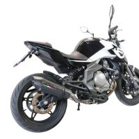 Scarico compatibile con Cf Moto 650 Nk 2021-2024, GP Evo4 Poppy, Terminale di scarico omologato,fornito con db killer estraibile,catalizzatore e collettore