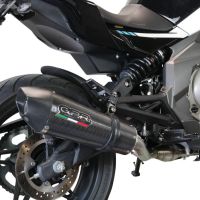 Scarico compatibile con Cf Moto 400 NK 2019-2020, GP Evo4 Poppy, Terminale di scarico omologato,fornito con db killer estraibile,catalizzatore e collettore