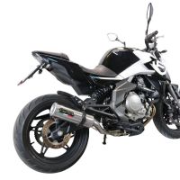 Scarico compatibile con Cf Moto 400 NK 2021-2023, M3 Inox , Terminale di scarico omologato,fornito con db killer estraibile,catalizzatore e collettore