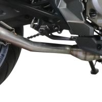 Exhaust system compatible with Cf Moto 650 Nk 2021-2024, GP Evo4 Black Titanium, Homologated legal slip-on exhaust including removable db killer, link pipe and catalyst 