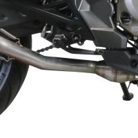 Exhaust system compatible with Cf Moto 400 NK 2019-2020, Furore Evo4 Nero, Homologated legal slip-on exhaust including removable db killer, link pipe and catalyst 