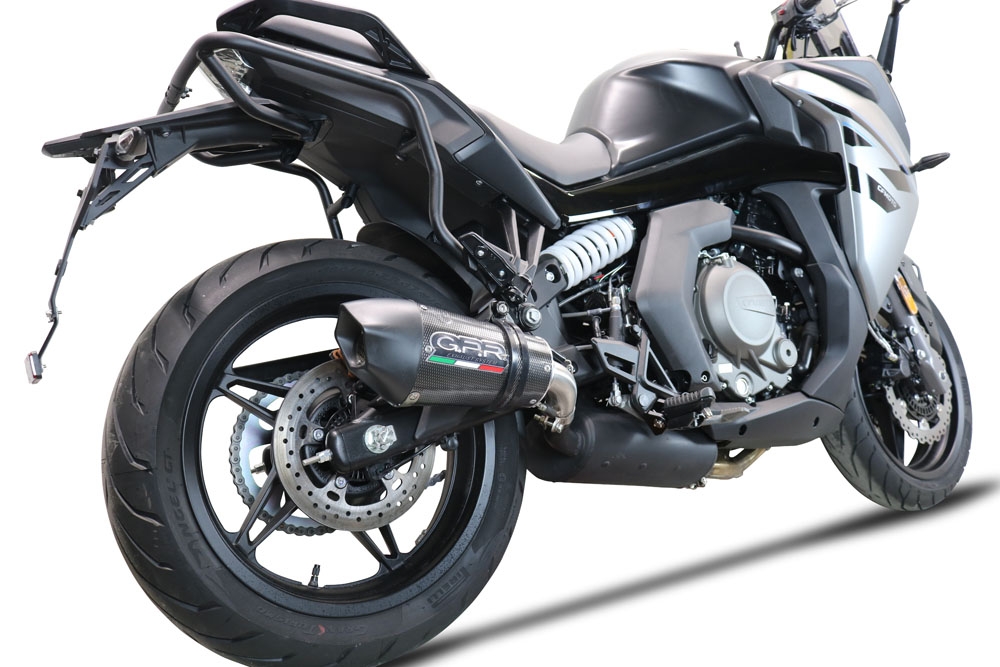 Scarico GPR compatibile con  Cf Moto 650 Gt 2022-2024, GP Evo4 Poppy, Scarico omologato, silenziatore con db killer estraibile e raccordo specifico