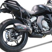 Scarico compatibile con Cf Moto 650 Gt 2022-2024, GP Evo4 Poppy, Scarico omologato, silenziatore con db killer estraibile e raccordo specifico