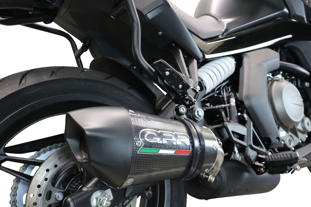 Scarico GPR compatibile con  Cf Moto 650 Gt 2022-2024, GP Evo4 Poppy, Scarico omologato, silenziatore con db killer estraibile e raccordo specifico
