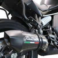 Scarico compatibile con Cf Moto 650 Gt 2022-2024, GP Evo4 Poppy, Scarico omologato, silenziatore con db killer estraibile e raccordo specifico