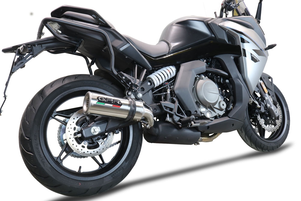 Scarico compatibile con Cf Moto 650 Gt 2022-2024, M3 Inox , Scarico omologato, silenziatore con db killer estraibile e raccordo specifico