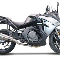 Scarico compatibile con Cf Moto 650 Gt 2022-2024, Gpe Ann. Titanium, Terminale di scarico Racing, con raccordo specifico e db killer estraibile