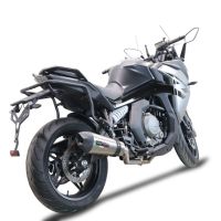 Scarico compatibile con Cf Moto 650 Gt 2022-2024, Gpe Ann. Titanium, Terminale di scarico Racing, con raccordo specifico e db killer estraibile