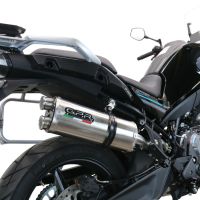 Exhaust compatible with Cf Moto 800 Mt Touring 2022-2024, Dual Titanium, Homologated legal slip-on exhaust including removable db killer and link pipe 