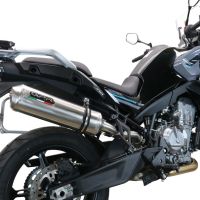 Scarico compatibile con Cf Moto 800 Mt Sport 2022-2024, Satinox , Scarico omologato, silenziatore con db killer estraibile e raccordo specifico