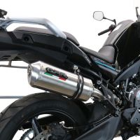 Scarico compatibile con Cf Moto 800 Mt Touring 2022-2024, Satinox , Scarico omologato, silenziatore con db killer estraibile e raccordo specifico